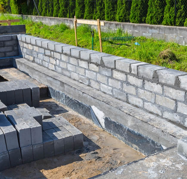 Masonry services like bricking for foundations offered for Nassau and Suffolk Counties of NY